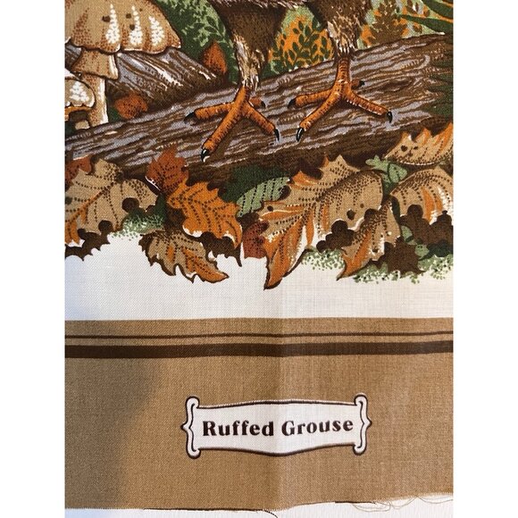 Cranston 3 Panel Fabric Wildlife Bird Mallard Duck Ruffed Grouse Gray Partridge - Picture 12 of 14